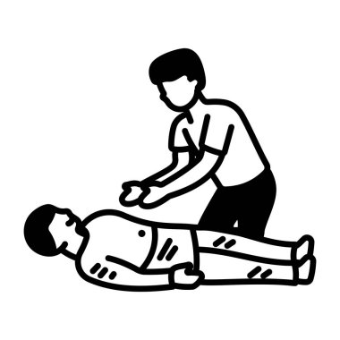 Gönüllü acil durum karalama biçimi simgesi 