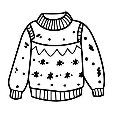 Bir süveterin el çizimi simgesi 