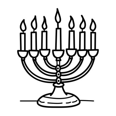 Kwanzaa mum simgesi karalama stilinde 