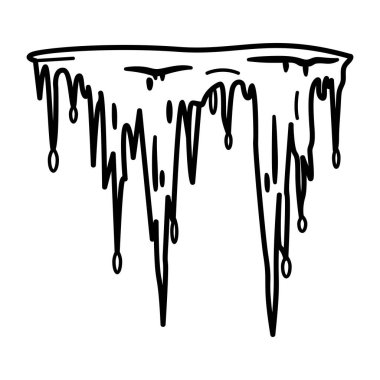 Elle çizilmiş buz saçağı simgesi 