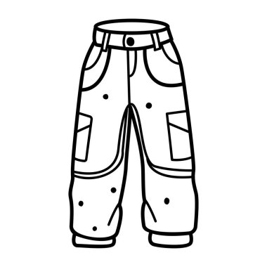 Kar pantolonu ikonu. 