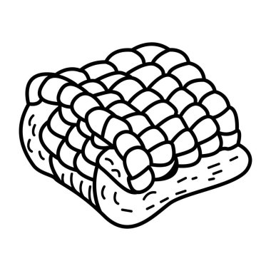 Elle çizilmiş yün battaniye simgesi 