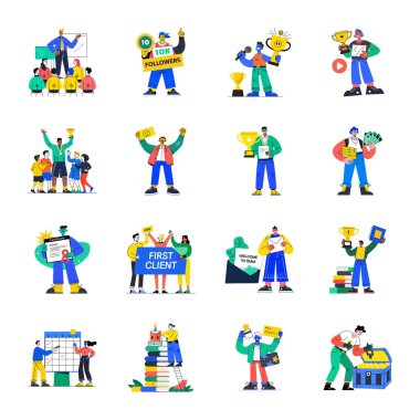 Başarı Kutlaması Düz Biçim Resimleri