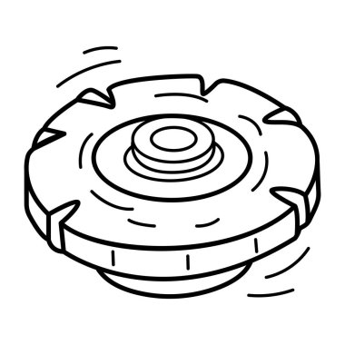 Dönen oyuncak simgesi el çizimi biçimi 