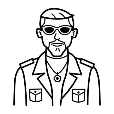 Elle çizilmiş havalı çocuk simgesi 