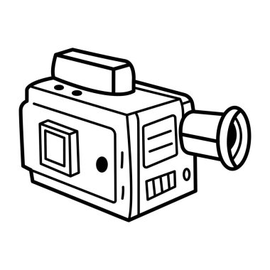 Karalama biçiminde dijital kamera simgesi 