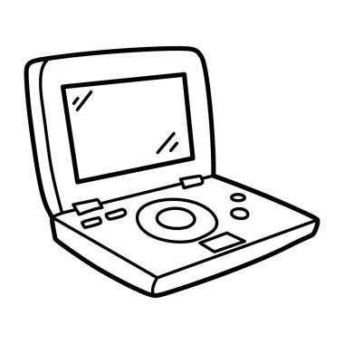 Dvd oynatıcı simgesi el çizimi biçimi