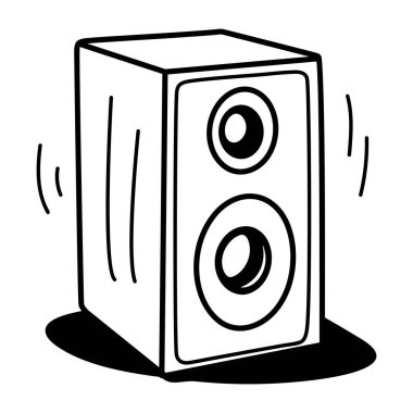Bir hoparlörün el çizimi simgesi 
