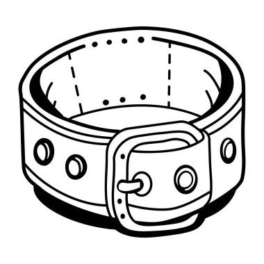 Karalama biçiminde deri kemer simgesi 