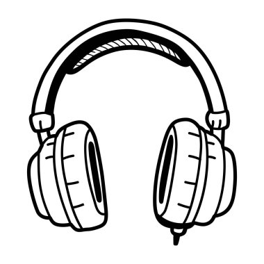 Elle çizilmiş kulaklık simgesi 