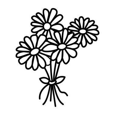 Yarım yamalak bir buket ikonu