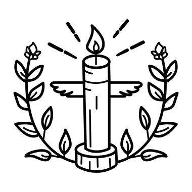 Paskalya mumunun el çizimi simgesi.