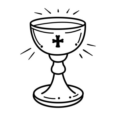 Kutsal Kase 'nin karalama stili simgesi.