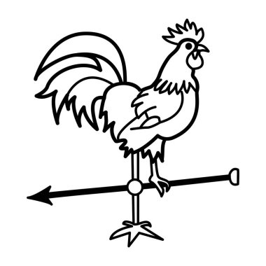 Karalama biçiminde rüzgar gülü simgesi