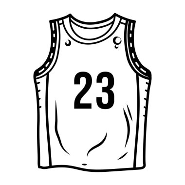 Elle çizilmiş basketbol forması simgesi