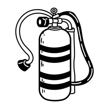 Elle çizilmiş dalgıç tankı simgesi