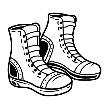 Güreş ayakkabıları ikonu karalama stilinde