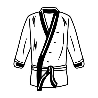 Yarım yamalak bir karate kıyafeti simgesi