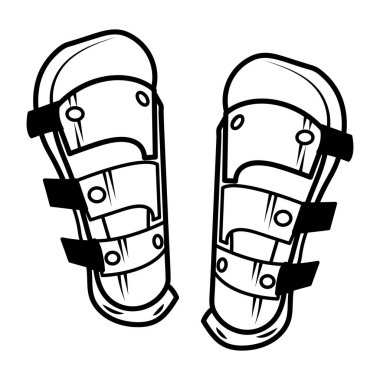 Shin muhafızları el çizimi biçiminde simge