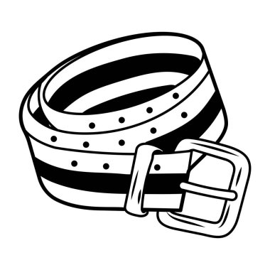 Denizci kemerinin el çizimi simgesi.