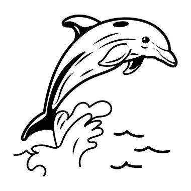 El çizimi biçiminde yunus atlama simgesi