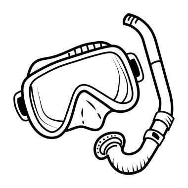 Elle çizilmiş dalgıç maskesi simgesi