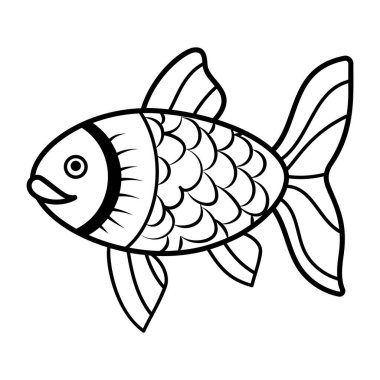 Karalama tarzında balık oyuncağı simgesi