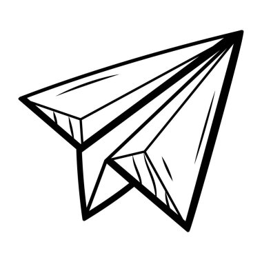 Kağıt uçak tasvir eden bir el resmi.