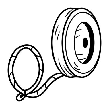 Karalama tarzında Yoyo oyuncağı simgesi