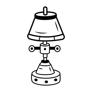 Çizim biçiminde masa lambası simgesi