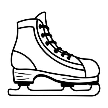 El çizimi bir paten ayakkabısı tasviri