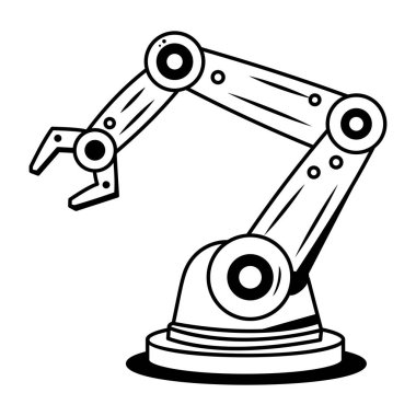 Çizim biçiminde robot kol simgesi