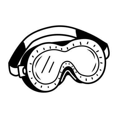 Uzay gözlüklerinin karalama tarzı simgesi