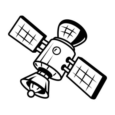 Karalama biçiminde yapay uydu simgesi