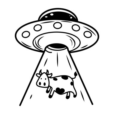 El çizimi biçiminde Ufo kaçırma simgesi