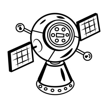 Uzay sensörünün el çizimi simgesi