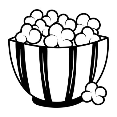 Patlamış mısır kovasının çizim tarzı simgesi