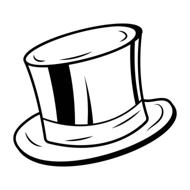 Yarım yamalak biçiminde sihirbaz şapka simgesi