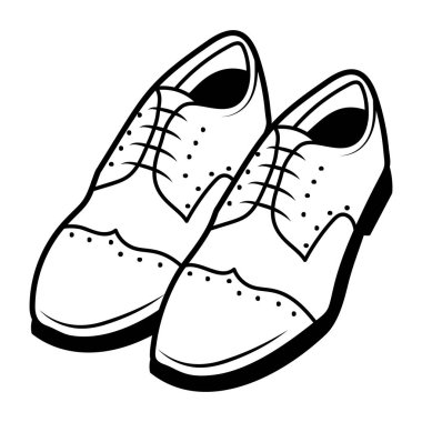 Çizim tarzında resmi ayakkabı simgesi