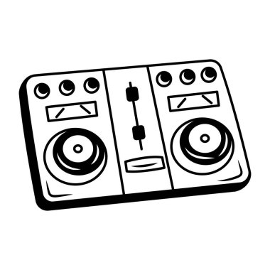 Çizim biçiminde DJ karıştırıcı tablo simgesi