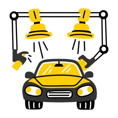 Otomatik oto yıkama istasyonu illüstrasyonuName