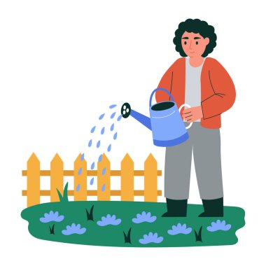 Karakter sulandırıcı bitkilerin düz çizimi