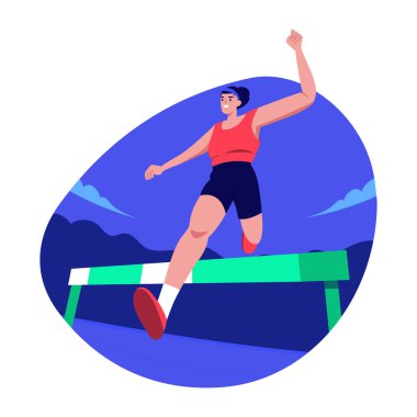 Zorlukların üstesinden gelindiğini gösteren düz bir resim