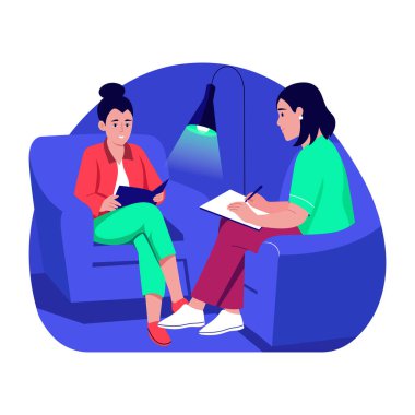 Bir grup tartışmasının düz bir çizimi