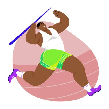 cirit atan bir karakter oyunu, düz illüstrasyon