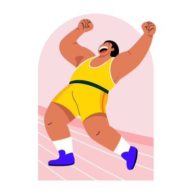 Mutlu bir oyuncunun düz bir çizimi