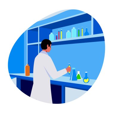 Kimya mühendisliğini gösteren düz bir çizim