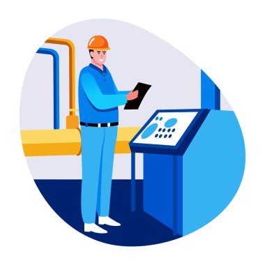 Bir teknik uzmanın düz bir çizimi