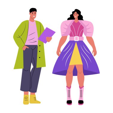 Moda modelinin düz bir tasviri