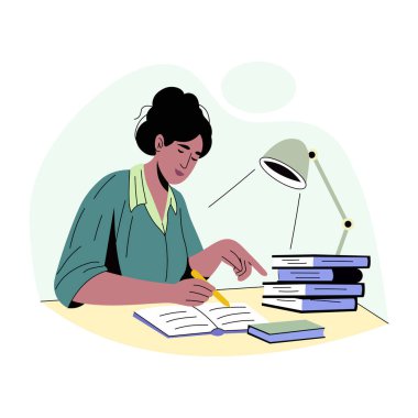 Çalışan bir karakterin düz bir çizimi